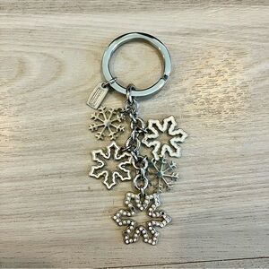 Coach Silver Snowflake Keychain